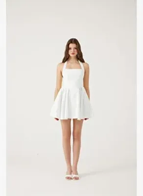 Holly Lolly Cepli Mini Felici Elbise Beyaz