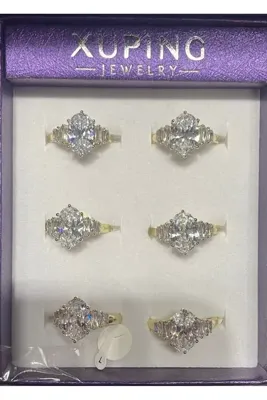 XUPING JEWELRY Xuping Gold Kaplama Zirkon Taşlı Modern Kadın Yüzük