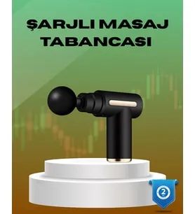 Lexroo 4 Başlıklı Darbeli Şarjlı Masaj Aleti Tabancası Kablosuz