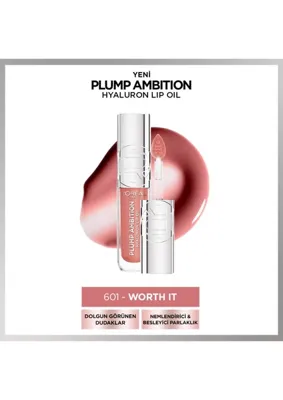 L'Oréal Paris Plump Ambition Hyaluron Lip Oil Dudak Parlatıcısı 601 Worth It