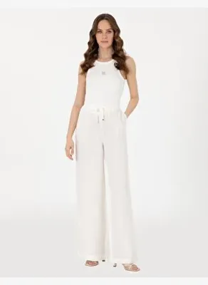 Pierre Cardin Beyaz Loose Fit Keten Pantolon50301229-VR013