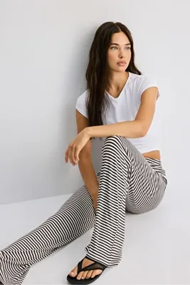 Stradivarius İnce belli çizgili jogger pantolon