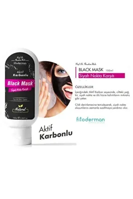 Fitoderman Siyah Nokta Önleyici & Gözenek Sıkılaştıcı Aktif Karbonlu Black Mask 100 ml