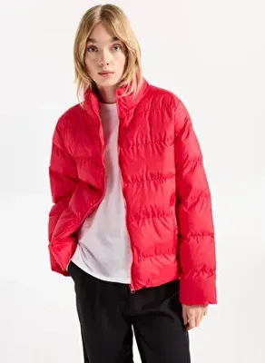People By Fabrika Kırmızı Kadın Classic Fit Mont PBF5WL-MNT9522