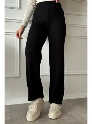 InStyle Basic Siyah Triko Pantolon