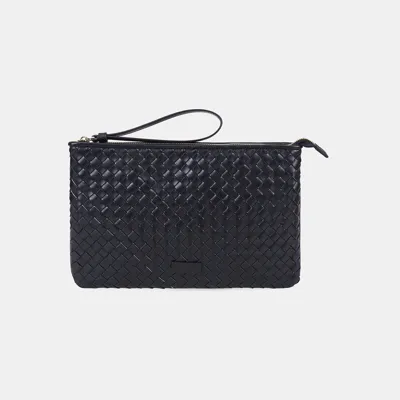 Desa Kadın Siyah El Örgüsü Deri Clutch