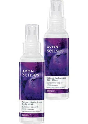 Avon Velvet Seduction Yaban Mersini ve Orkide Kokulu Vücut Spreyi 100 Ml. İkili Set