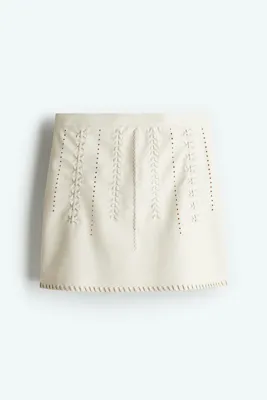 H&M Kaplamalı Mini Etek
