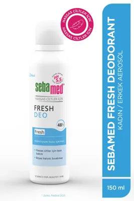 Sebamed Fresh Sprey Deodorant 150 ml Kadın Erkek Hassas Ciltlere Özel 48 Saat Etkili Ter Önleyici Unisex