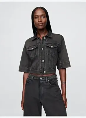 Gap Heavyweight Fransız Havlu Kumaş Denim Kısa Ceket 