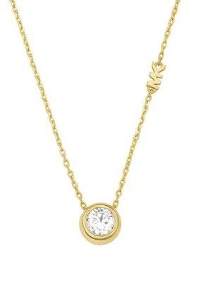 Michael Kors MKJ8659-710 Solitaire Altın Rengi Çelik Kadın Kolye