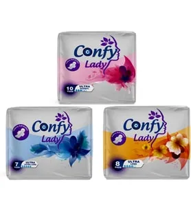 Lady Ultra Hijyenik Ped Tanışma Paketi - 10 Normal, 8 Long, 7 Extralong, Toplam 25 Adet