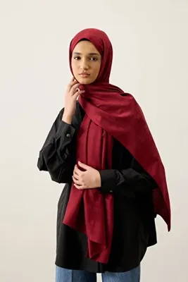 Modakaşmir Ekose Desen İpeksi Jakar Şal