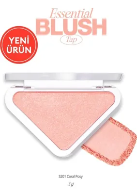 Fumeyabi Katmanlanabilir Yumuşak Dokulu Işıltılı Bitiş Sunan Allık Essential Blush Tap (S201 Coral Posy)