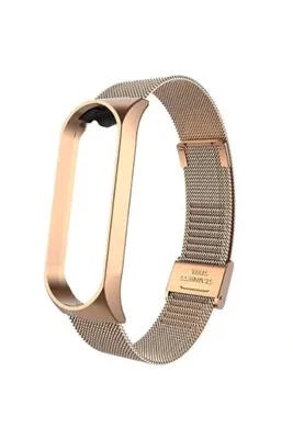 Genel Markalar Siyah For Xiaomi Mi Band 3-4 Metal Tel Örgü Işlemeli 16 Kademe Şık Kordon