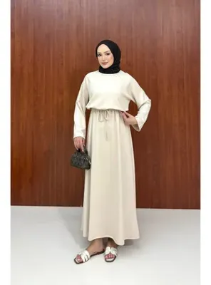Melike Tatar Örme Modal Elbise 68-6600 TAŞ