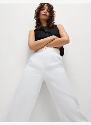 Marks & Spencer Saf Keten Tapered Pantolon