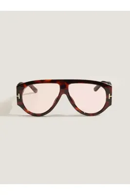 Eyemood Unisex Pilot Güneş Gözlüğü Leopar Desenli Çerçeve Bej Cam Aneta C2