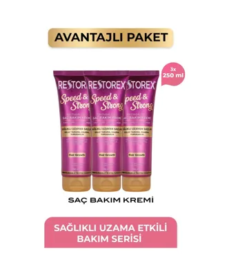 Restorex Speed Strong Saç Bakım Kremi 3 x 250 Ml