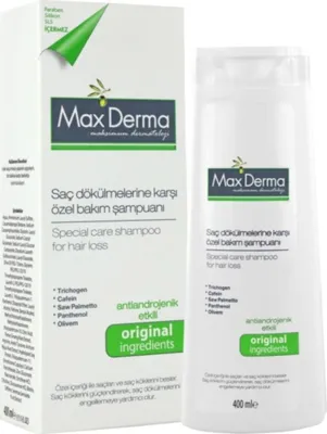MAX DERMA Maxderma Antrojenik Erkekler için Saç Dökülmesine Karşı Özel Bakım Şampuanı 400 ML