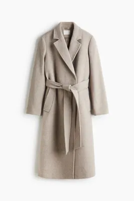 H&M Yün Karışımlı ve Kuşaklı Kaban