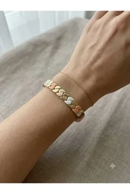 Genel Markalar Seramik Taşlı Renkli Pembe Tonları Lastikli Bileklik