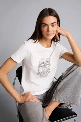 DeFacto %100 Pamuk Regular Fit Bisiklet Yaka Baskılı Penye Kısa Kollu Tişört H1399AX26SM