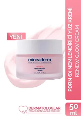 Mineaderm PDRN 6X Renew Glow Cream Yüz Kremi 50 ml - Vegan PDRN, 3'lü Seramid ve Adenozin