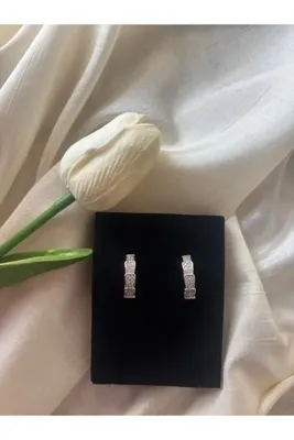 Lavinia Takı Tasarım Silver Glass Taşlı Küpe