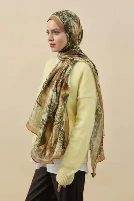 Modakaşmir Fleur Desen Liva Modal Şal