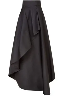 MERİT FASHION Anvelop Siyah Tafta Etek