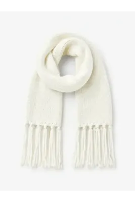 Retrobird Büyük Boy Soft Örgü Atkı Kadın Ekru