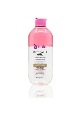 Bote Skin Care Çift Fazlı Makyaj Temizleme Suyu 400 ml Gül