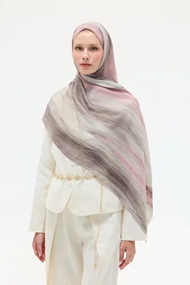 cs camellia scarf Silent Kraş Şal - Pudra