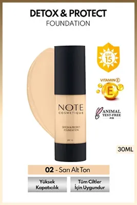 NOTEKHOME Note Detox Protect Foundation Fondöten 02 30 ml