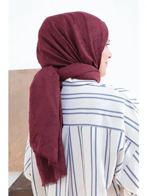 ALLDAY Bordo Bambu Kraş Şal