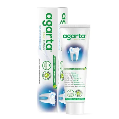 Agarta Doğal Bitki Özlü Florürsüz Beyazlatıcı Diş Macunu 100 ml