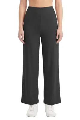 Cottonhill Premium - Sway Collection | Kahverengi Basic Yüksel Bel Modal Bol Paça Kadın Pantolon
