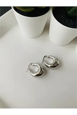 MRK Oval Vintage Bombeli Halka Küpe