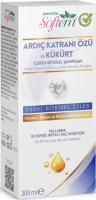 Softem Ardıç Katranı Özü ve Kükürt İçeren Bitkisel Şampuan 300 ML
