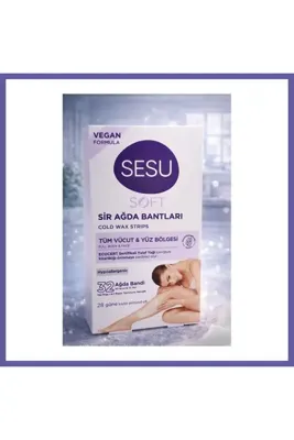 Bezos Sesu Soft Sir Ağda Bantları 32 Adet Vegan Formula Tüm Vücut Ve Yüz İçin Soğuk Ağda Bandı 2'li Paket Hb006