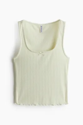 H&M Delik Desenli Kolsuz Jarse Üst