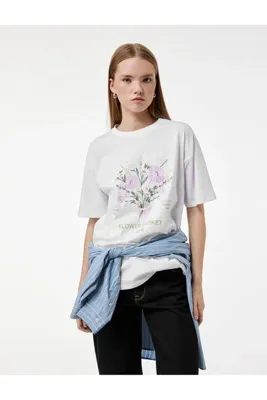 Koton Kadın T-shirt 6SAL10069IK EKRU