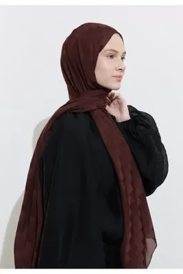 Fresh Scarfs Nori İpeksi Jakar Şal Ağaç Kabuğu