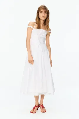 H&M Katlı Poplin Elbise