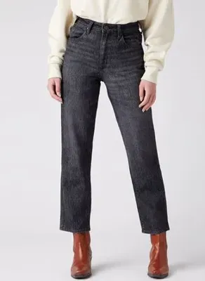 Wrangler Gri Kadın Mom Fit Denim Pantolon W27M41341