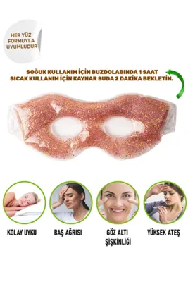 Ocean Ayarlanabilir, Canlandırıcı Sıcak Ve Soğuk Kullanıma Uygun Jel Yüz, Göz Maskesi