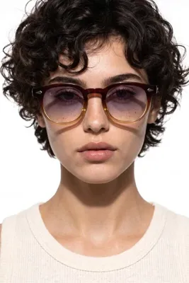 Bilge Karga Dunke Brown Nude Purple Degrade Photochromic Güneş Gözlüğü