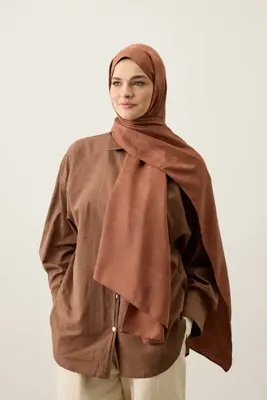 Modakaşmir Ekose Desen İpeksi Jakar Şal