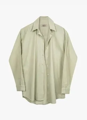 NEFS Design Adaçayı Yeşili Keten Gömlek Oversize